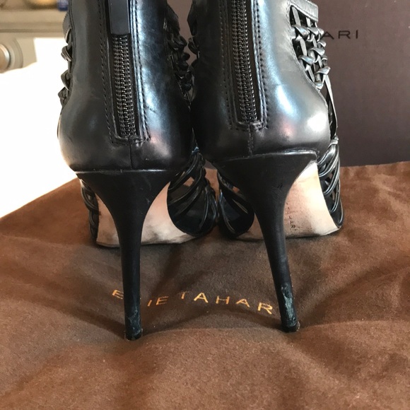 Elie Tahari black caged Heel size 8 - Picture 4 of 8